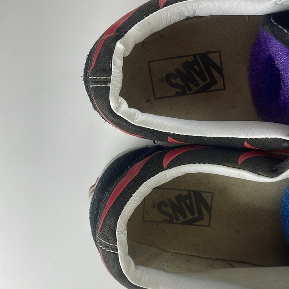 Vans Old Skool Shoes Mens Red Flames Canvas Suede Sneaker Low Top Sz 10.5 - Picture 11 of 12